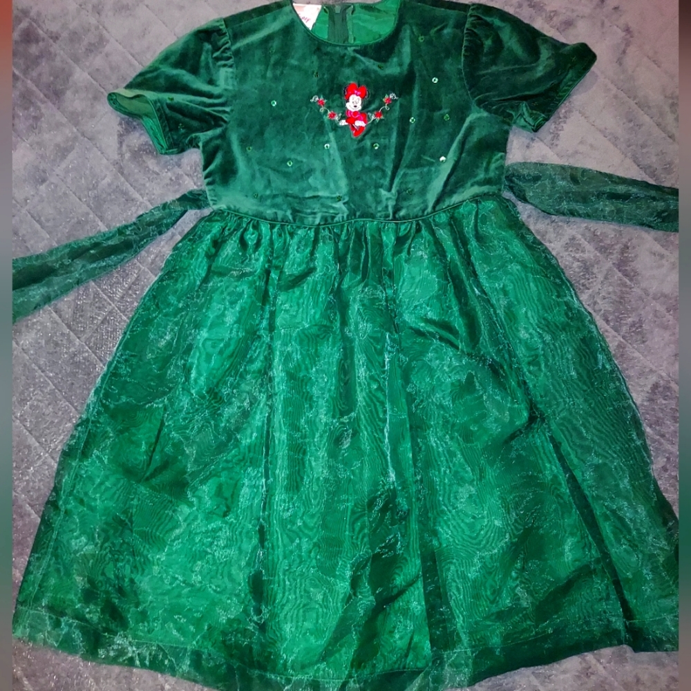 Disney Christmas Emerald Minnie  Mouse Dress